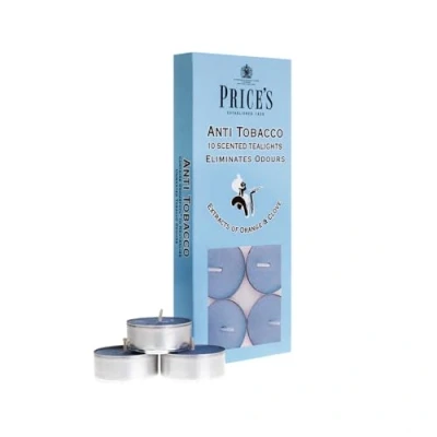 Image of Prices Fresh Air Anti Tobacco Tealights Pack Of 10