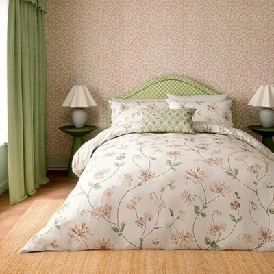 Image of Sanderson Options Honeysuckle &amp; Sweetpea Cover Set King Size Rose