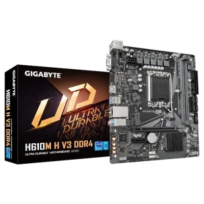 Image of Gigabyte H610M H V3 DDR4 Motherboard Supports Intel Core 14th CPUs, 4+1+1 Hybrid Phases Digital VRM, up to 3200MHz DDR4, 1xPCIe 3.0 M.2, GbE LAN, USB 3.2 Gen 1