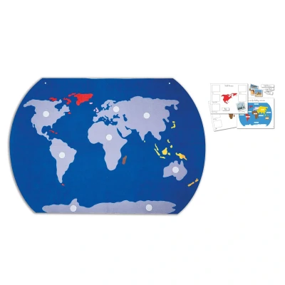 Image of Clementoni 61506 Montessori The World Leraning Toy for Children, Ages 4 Years Plus, 28 x 24.5 8.5 centimetres