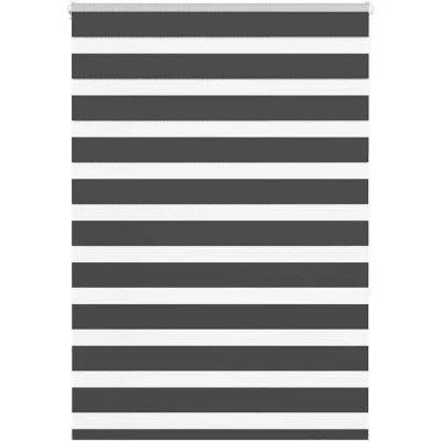 Image of vidaXL Zebra Blind Black 95x150 cm Fabric Width 90.9 Polyester