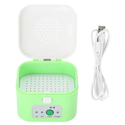 Image of DEWIN Hearing Aid Dryer, Dry Box Electric USB Drying Headphone Dehumidifier Moisture Proof Dryer Case Green