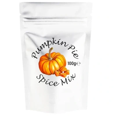 Image of 100g Pumpkin Pie Spice Mix Mix: Blend of Cinnamon, Nutmeg, Ginger &amp; Cloves. Ideal for Coffee, Autumn baking, Latte, Cookies and Soups. Cooking with children.
