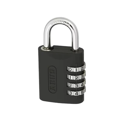 Image of ABUS Padlock 158KC/45 AP050 with combination or key function die cast zinc housing security level 5 Black