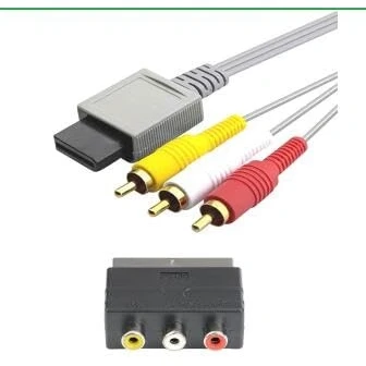 Image of RUITROLIKER 1.8M/6ft AV Cable TV RCA Composite with 3RCA To Scart Adapter for Wii u Console