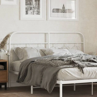 Image of Metal Headboard White 137 cm Vidaxl