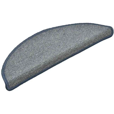 Image of vidaXL Stair Mats 30 pcs Light Grey and Blue 56x17x3 cm