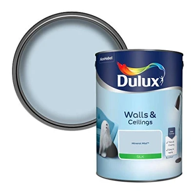 Image of Dulux Walls &amp; Ceilings Silk Emulsion Paint Mineral Mist 5L