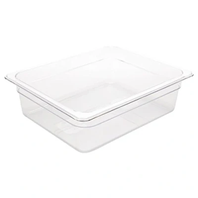Image of Vogue U229 1/2 Gastronorm Container 100mm 6 Litre Clear Catering Food Storage Pan