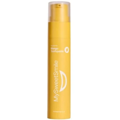 Image of MySweetSmile Mango Flavoured Toothpaste Fluoride Free Formula Kid Friendly Deep Cleaning Cavity Protection Juicy Flavour 60g