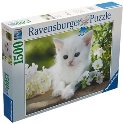 Image of Ravensburger Jigsaw Puzzle 1500 Pieces Kitten White 16243