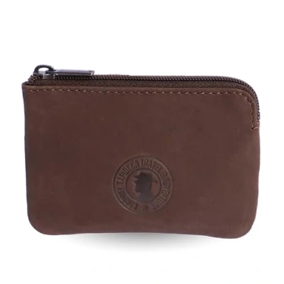 Image of Coronel Tapiocca Men&#039;s Feliciano Coin Pocket Casual Large Capacity Card Holder Wallet with Zipper Closure, Marrón, Estándar