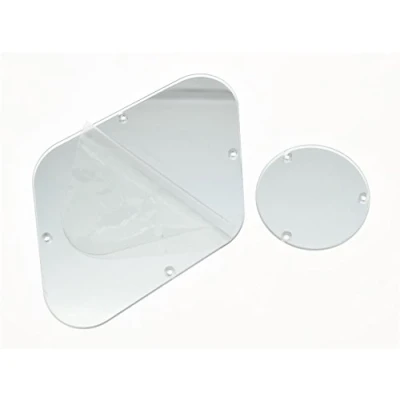 Image of KAISH Silver Mirror LP Rear Control Plate Switch Cavity Cover for Les Paul Made in USA
