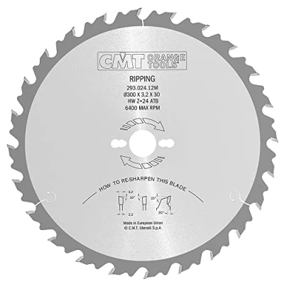 Image of CMT 293.024.12 M Ripping Blade D 300 B 30 K 3,2 P 2,2 24 mm
