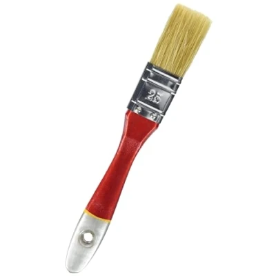 Image of HARDY WORKING TOOLS Flat Brush Set 6 Pieces 25mm Width Paint with Wooden Handle, Series *33*, 6pcs, A0200 330610