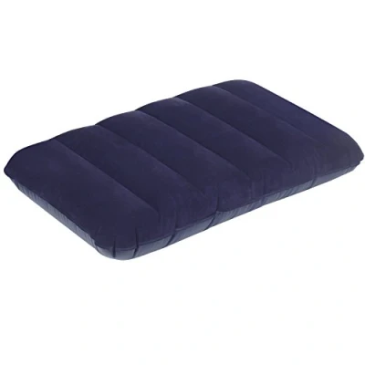 Image of TRIXES Large Navy Blue Inflatable Pillow Blow up Cushion for Travel and Camping Soft Comfortable