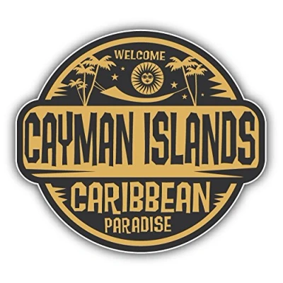 Image of Postwalldecor Cayman Islands Welcome Label Car Bumper Sticker Decal 12 x 10 cm