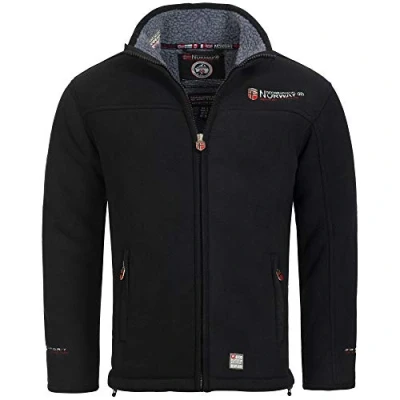 Image of Geographical Norway Ureka Men&#039;s Fleece Jacket Warm Cozy Lining Lined Size S XXXL Black,