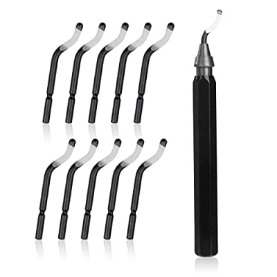 Image of QIMEI SHOP Deburring Tool Pipe with Metal Handle 11 High Speed Steel Blades 360 Degree Rotated for Aluminum Copper Plastic Pcs