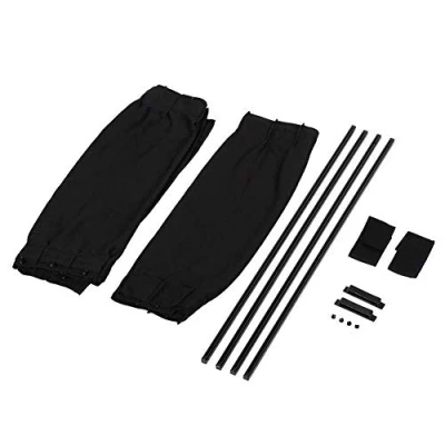 Image of 2 x 50s Universal Car Window Curtain Adjustable Sun Shade Drape Visor Valance Front and Rear Side for Baby &amp; Pets Reflect UV Anti Mosquito(Black) Sunshade/Sunshade Visors/Visors