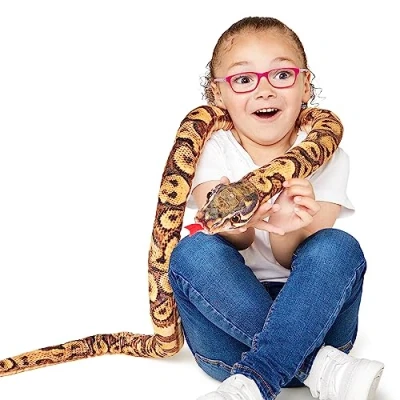 Image of Zappi Co Kids Stuffed Soft Cuddly Plush Snake Toy Part of Safari Animals Collection, Perfect for (180 cm Length)(Burmese Python)