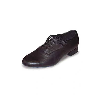 Image of Roch Valley Patrick Wide Fit MenS Oxford Ballroom Leather Shoe 1 inch Heel Black Size EU 45 UK 10 US 11