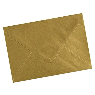 Image of C6 114 mm x 162 Gold Metallic Envelopes Qty 25