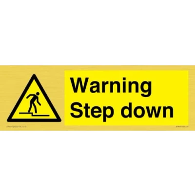 Image of Warning Step down Sign 300x100mm L31