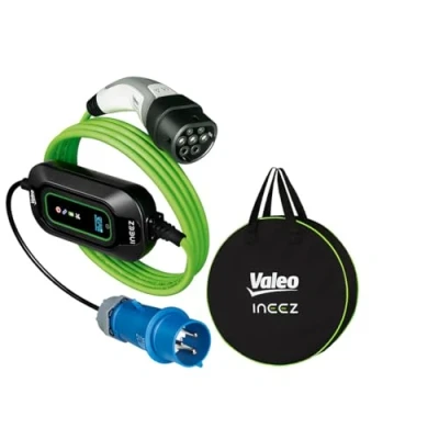 Image of Valeo Ineez 652129 EV Mobile charger for Electric or plug In Hybrid Vehicles with Transportation Bag Motorhome (CEE Blue) to Type 2 7.4 kW 10 m