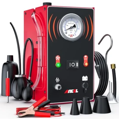 Image of ANCEL S200 Smoke Machine Automotive with Built in Air Pump and Pressure Gauge, Evap Leak Detector, Dual Mode Auto Fuel Pipe System Vacuum Tester for All Car/Motorcycle/Truck