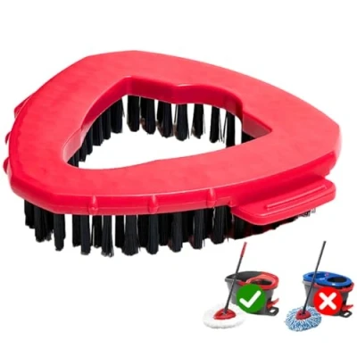 Image of FiTspi Spin Mop Head Replacement Base Scrub Brush, 180 Degree Rotating Hard Bristle Cleaning Brush for Velida EasyWring 1 Tank System, O Ceda Shower Floor Scrubber
