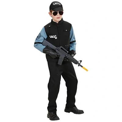 Image of Children&#039;s Swat Costume Small 5 7 yrs (128cm) for Cop Fancy Dress