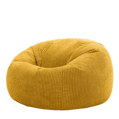 Image of icon Kingston Large Bean Bag, Jumbo Cord Ochre Yellow, Bag Chair for Adults with Filling Included, Comfortable Lounging All Ages