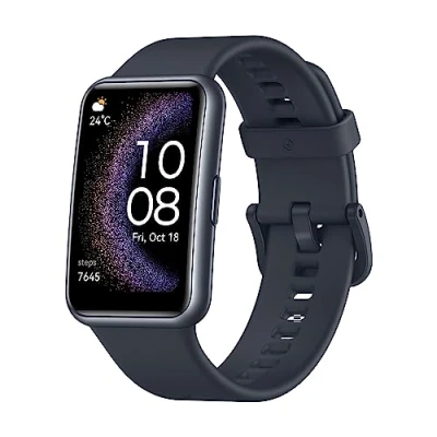 Image of Huawei Watch Fit SE Black Silicone Strap