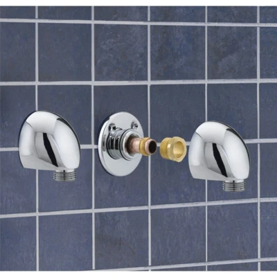Image of WO1 c Fast Fix Wall Outlet Chrome Plated Shower Fixing Kit Bristan