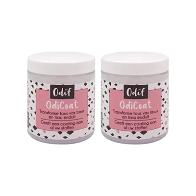 Image of Odif OdiCoat Coated Fabric Effect Waterproof and Protective Gel for Fabrics Water Based Gel, Bisphenol Free, Made in France Pack of 2 250 ml