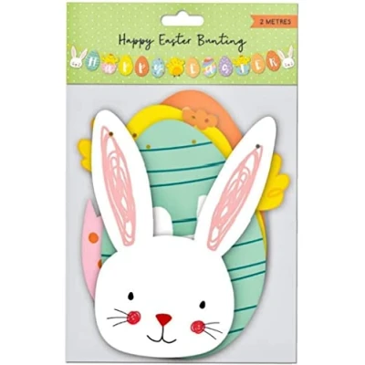 Image of Orbitron Easter Bunting Bunny Rabbit Banner Garland Hanging Ready Threaded 2 MT
