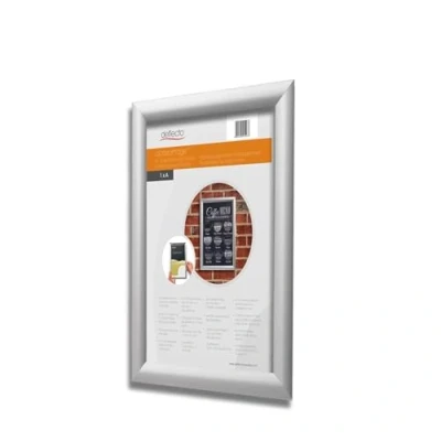 Image of Deflecto A3 Snap Frame Silver Aluminium Clip for Certificate, Wall Display &amp; Photo Hanger Poster Holder with Convenient Front Opening Clips