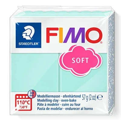 Image of STAEDTLER 8020 505 FIMO Soft Oven Hardening Polymer Modelling Clay Pastel Mint (1 x 57g Block)