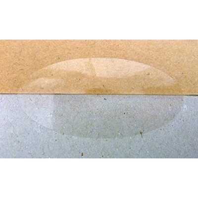 Image of 51x25mm Oval x Pack of 60 Gloss Clear Transparent Seals Self Adhesive Labels with Standard Permanent