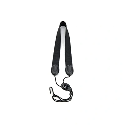 Image of Rico SJA11 Saxophone Neck Strap For Alto &amp; Soprano Sax Black Nylon