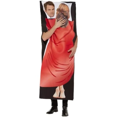 Image of Smiffys 2 In The Bed Costume, Red All One, Funny Fancy Dress, Comedy Dress Up Costumes
