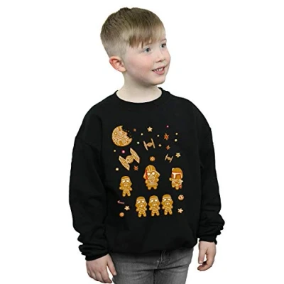 Image of Star Wars Boys Gingerbread Empire Sweatshirt Black 12 13 Years