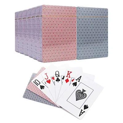 Image of Vinsani Check Playing Cards, Poker Size Standard Index, 12 Decks of Cards (6 Red and 6 Blue), for Blackjack, Euchre, Canasta, Pinochle Card Game, Casino Grade