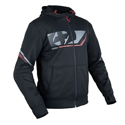 Image of Oxford Men&#039;s Super Hoodie 2.0 Sports Motorcycle Zoodie, Black, 3XL