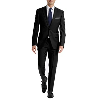 Image of Calvin Klein Men&#039;s X Slim Fit High Performance Stretch Suit Separate Pant, Black, 32 34