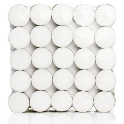 Image of 50 PCS Tea Light Candles 4 Hour Burning Time Tealight Unscented Lights Candles, White