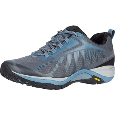 Image of Merrell Women&#039;s Siren Edge 3 Waterproof Hiking Shoe, Rock/Bluestone, 7.5 M US