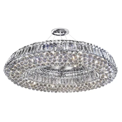 Image of Vesuvius 10 Light Ceiling Pendant Chrome with Crystals, G9