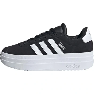 Image of adidas VL Court Bold Shoes Junior, Core Black/Cloud White/Cloud White, 5.5 UK Child